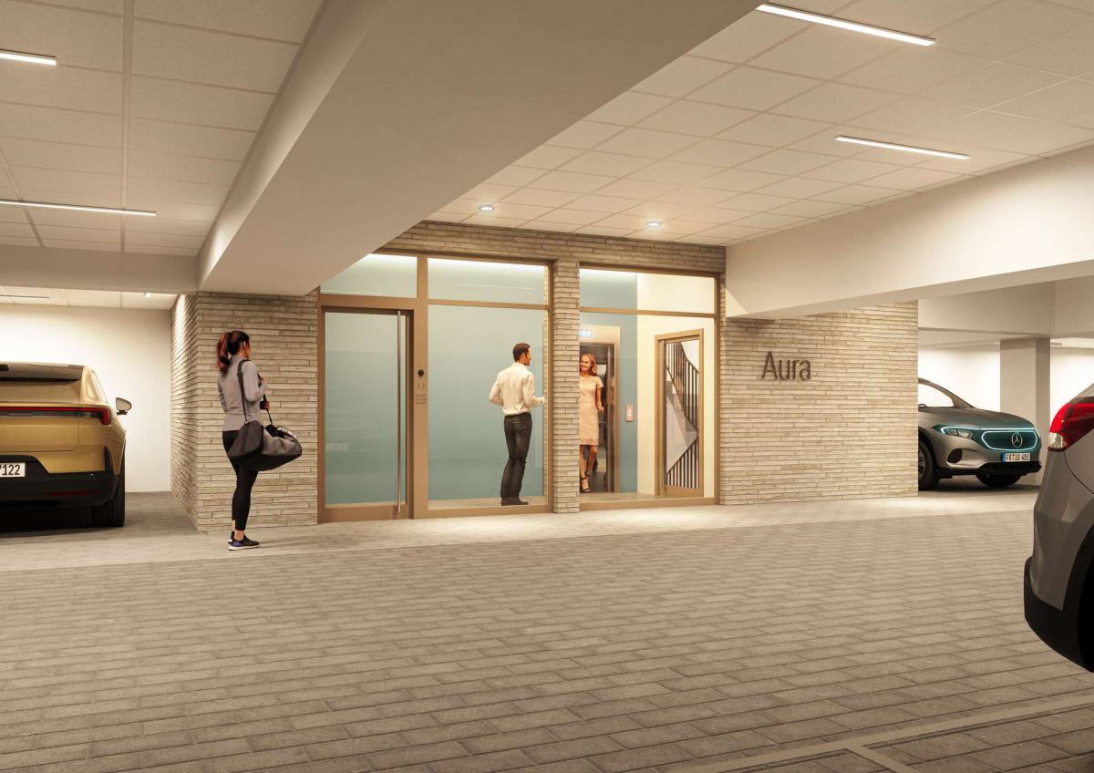 BV TreZen - Eingang TG Haus AURA